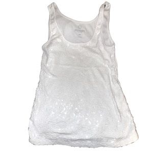 Old Navy - White sequin tank top | L